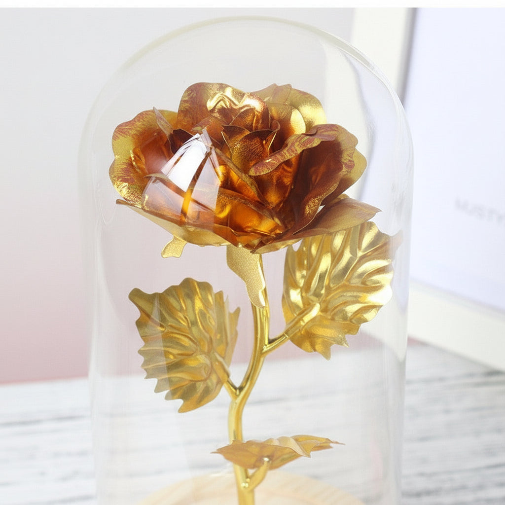 Classic Glass Table Lamp with Warm LED Lighting