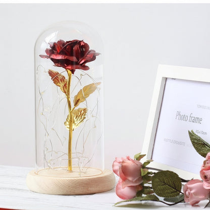 Classic Glass Table Lamp with Warm LED Lighting