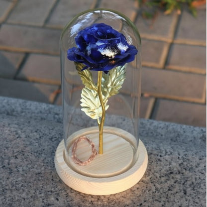 Classic Glass Table Lamp with Warm LED Lighting