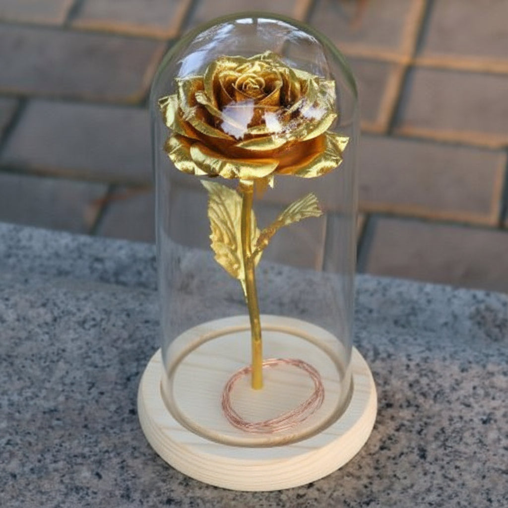 Classic Glass Table Lamp with Warm LED Lighting