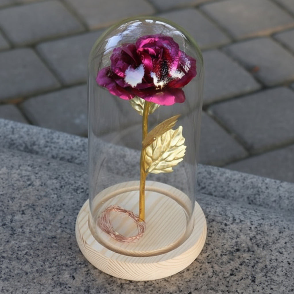 Classic Glass Table Lamp with Warm LED Lighting