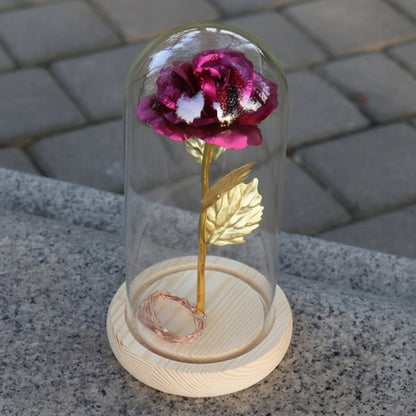 Classic Glass Table Lamp with Warm LED Lighting