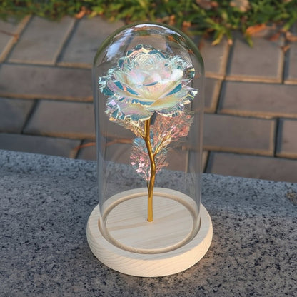 Classic Glass Table Lamp with Warm LED Lighting