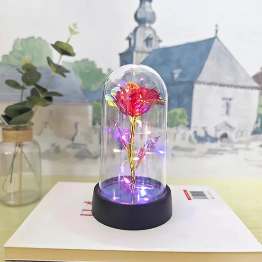 Elegant Glass Table Lamp Soft LED Lighting - Lusomart