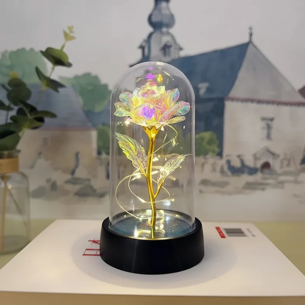 Elegant Glass Table Lamp Soft LED Lighting