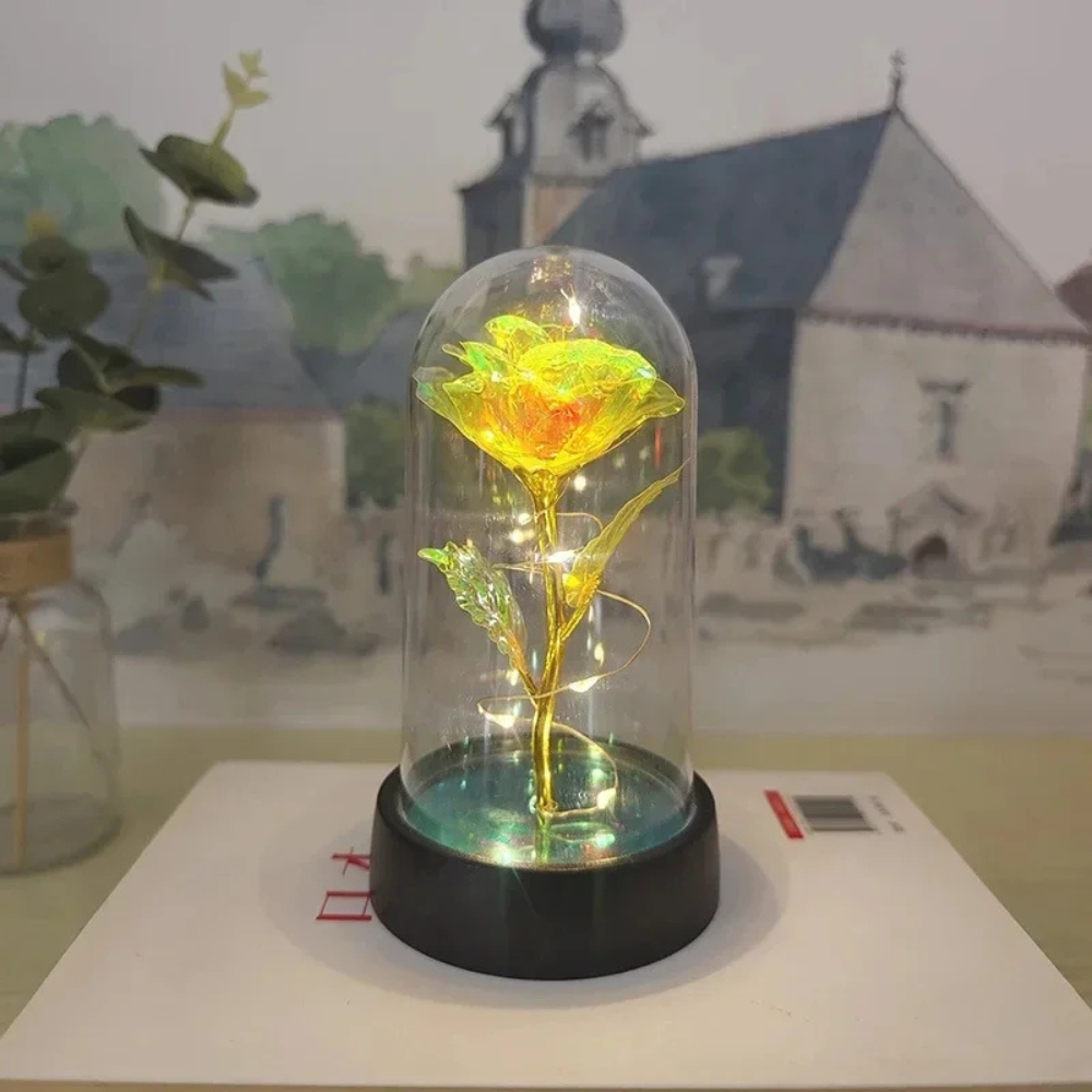 Elegant Glass Table Lamp Soft LED Lighting