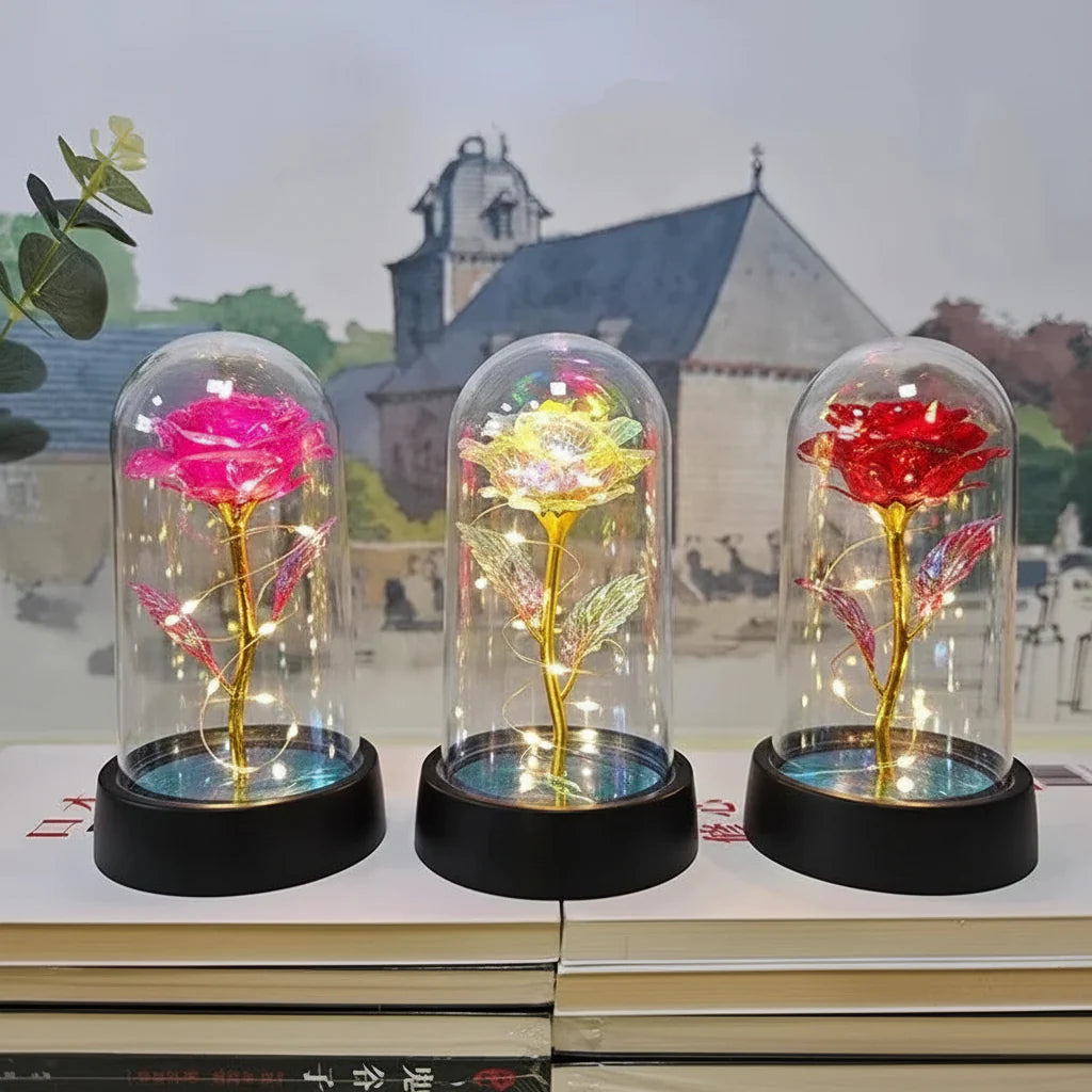 Elegant Glass Table Lamp Soft LED Lighting