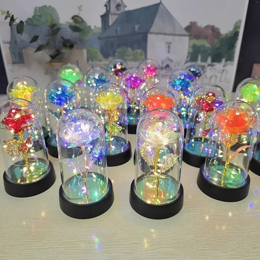 Elegant Glass Table Lamp Soft LED Lighting