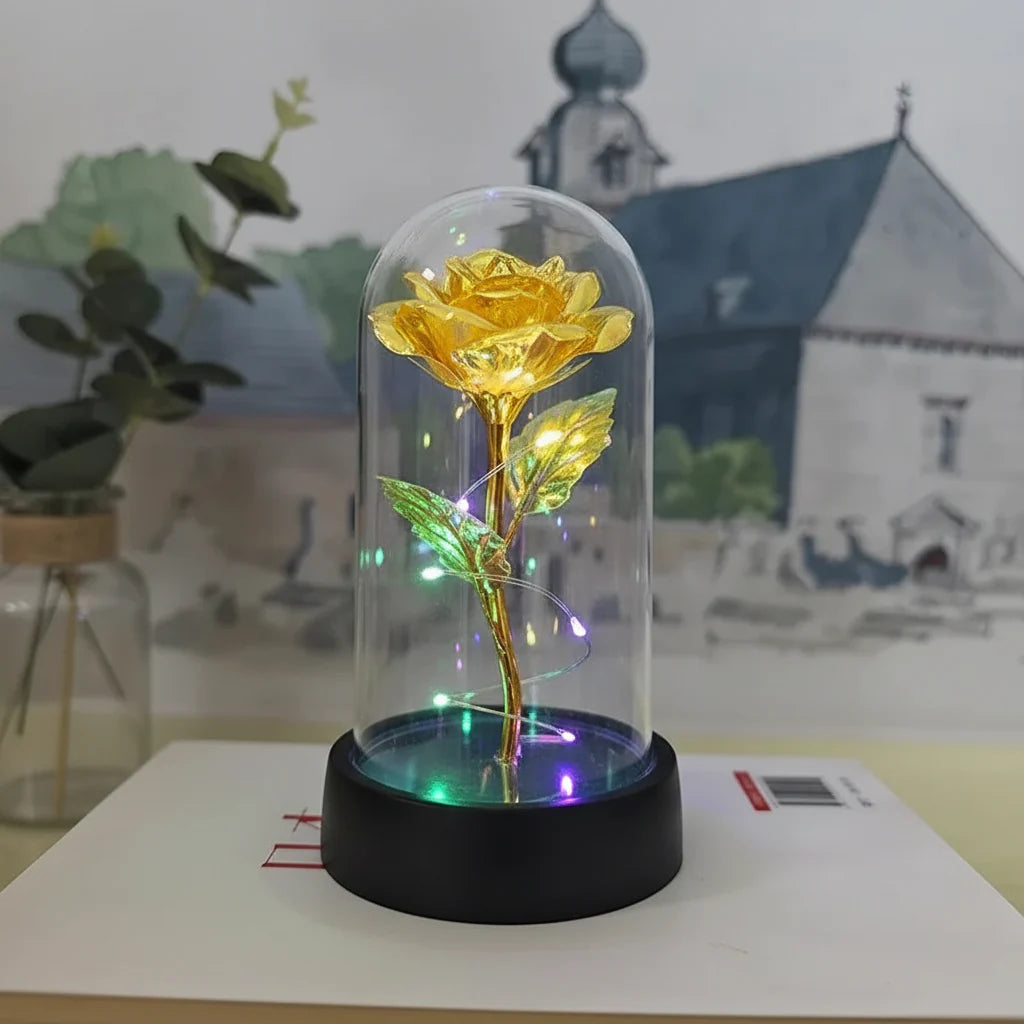 Elegant Glass Table Lamp Soft LED Lighting