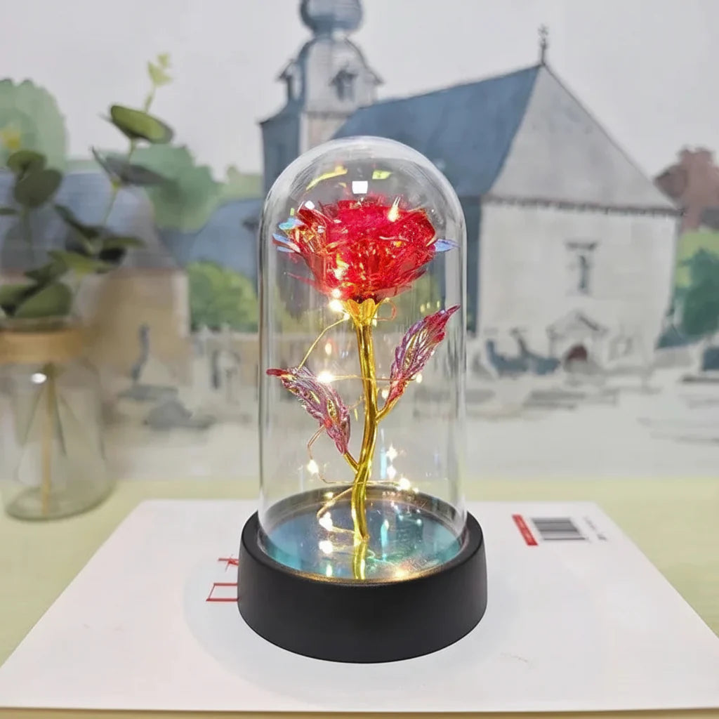 Elegant Glass Table Lamp Soft LED Lighting