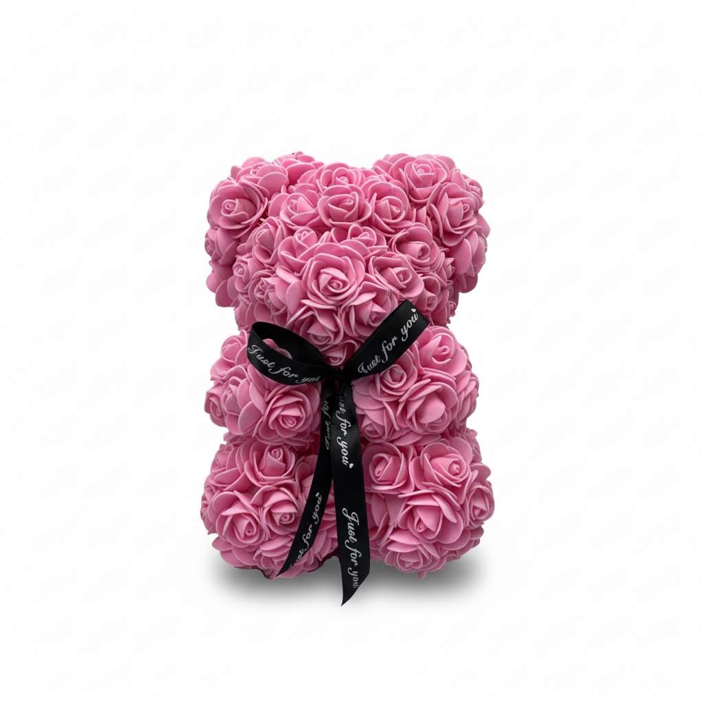 Lovely Pink Teddy Bear Flower Gift