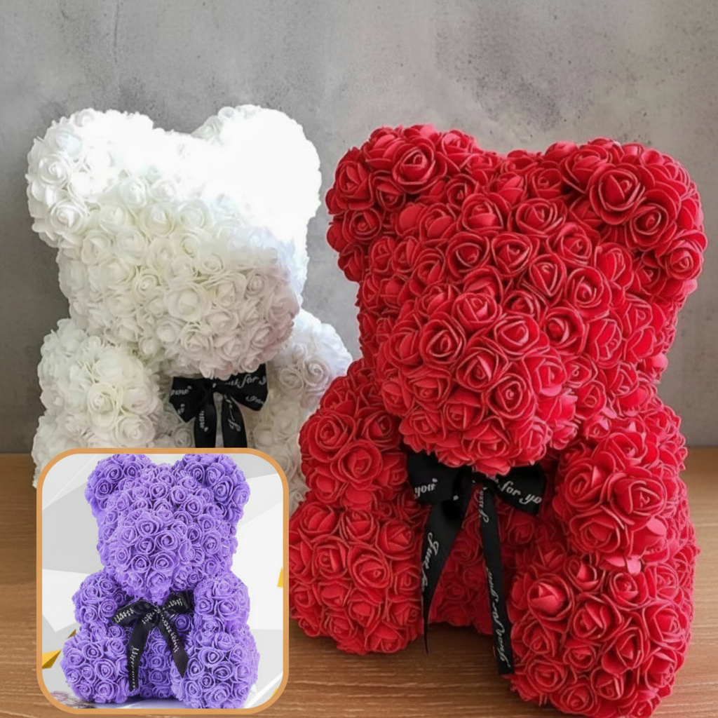 Lovely Pink Teddy Bear Flower Gift