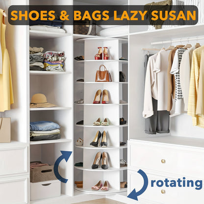 Compact Spinning Shoe Storage Tower Holder