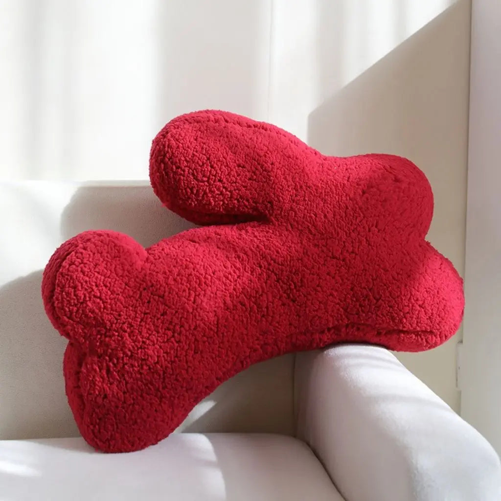 Plush rabbit shaped pillow Nordic bunny cushion soft home decor accent for sofa bedroom