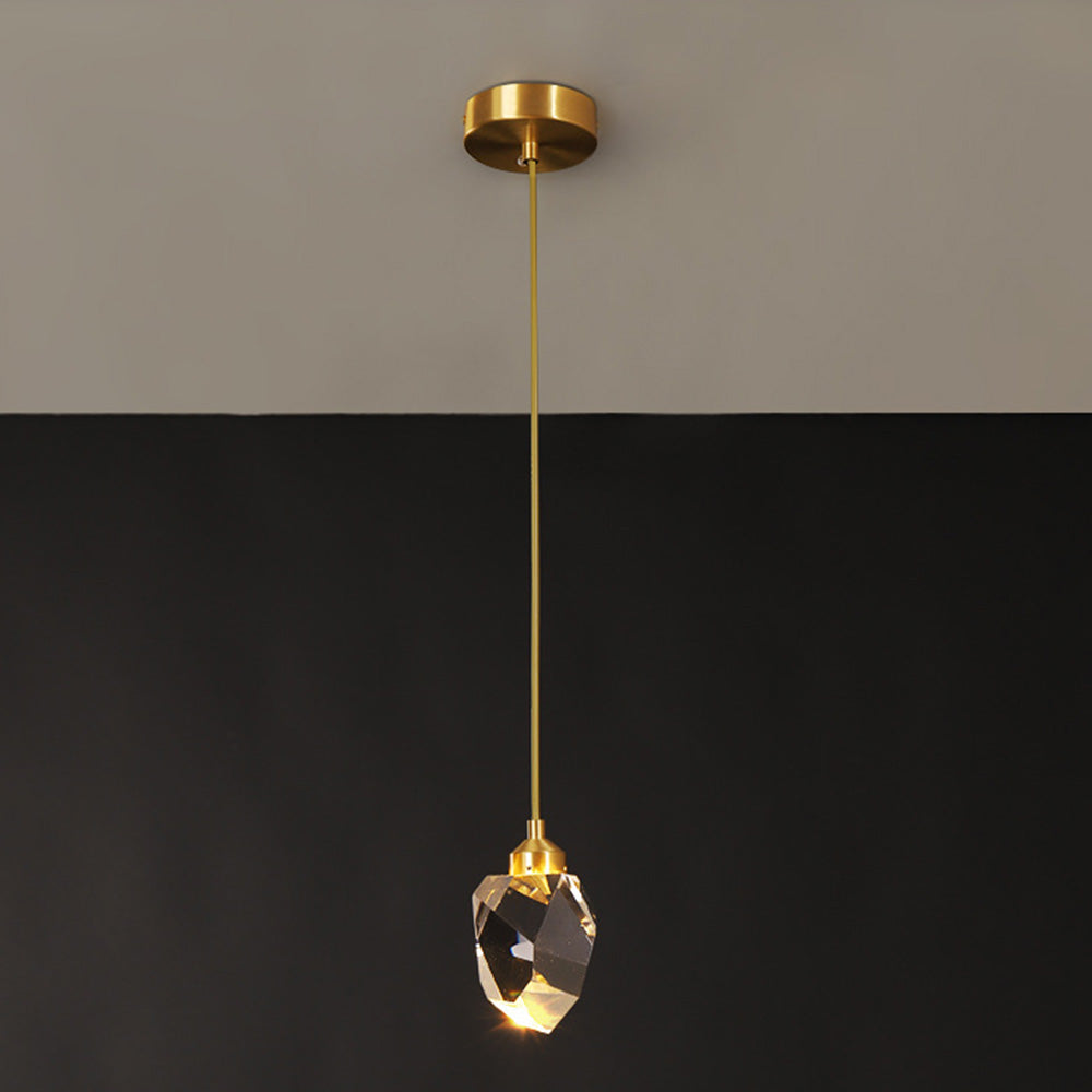 Elegant Drop Pendant Light with Gold Accent - Lusomart