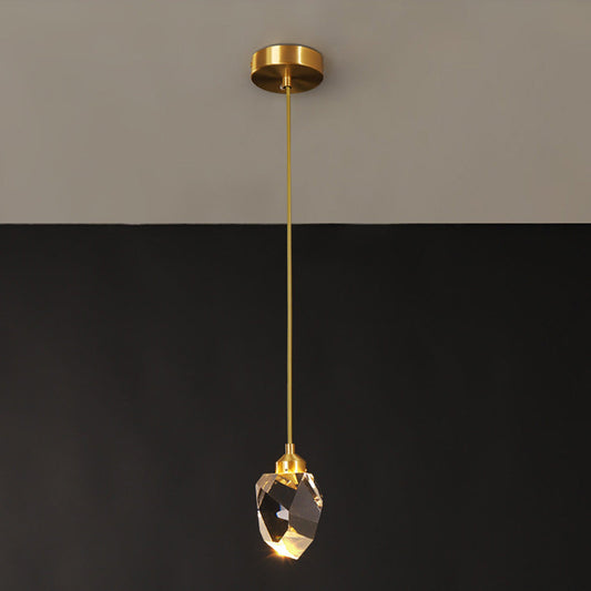 Elegant Drop Pendant Light with Gold Accent - Lusomart
