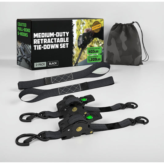 Secure Cargo Tie Downs Heavy Duty Ratchet Strap Set - Lusomart