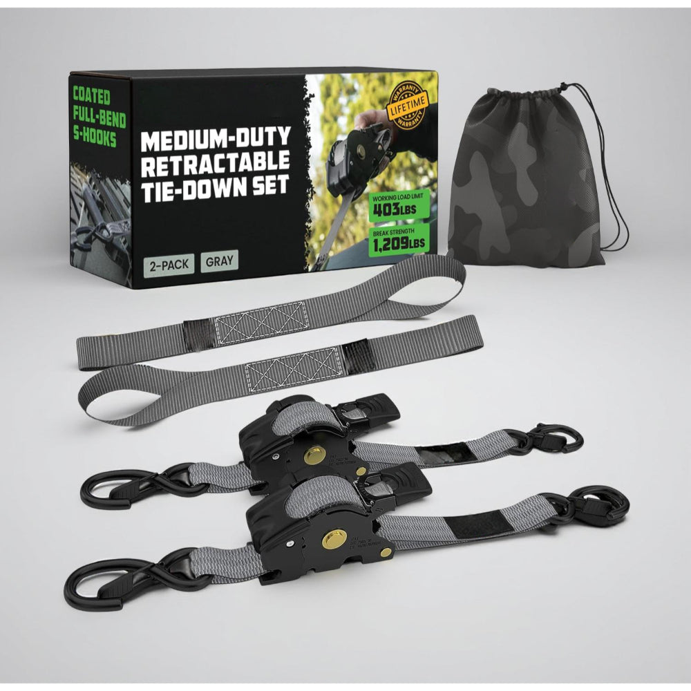 Secure Cargo Tie Downs Heavy Duty Ratchet Strap Set