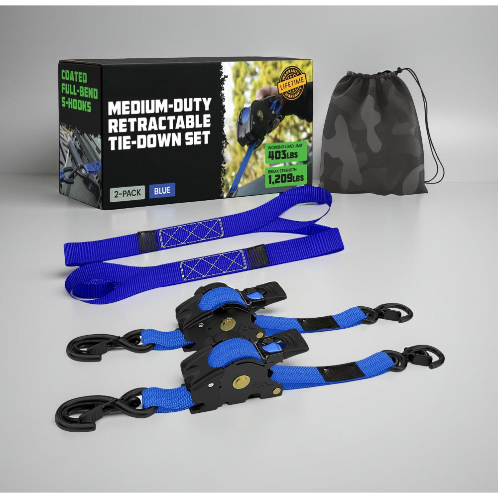 Secure Cargo Tie Downs Heavy Duty Ratchet Strap Set
