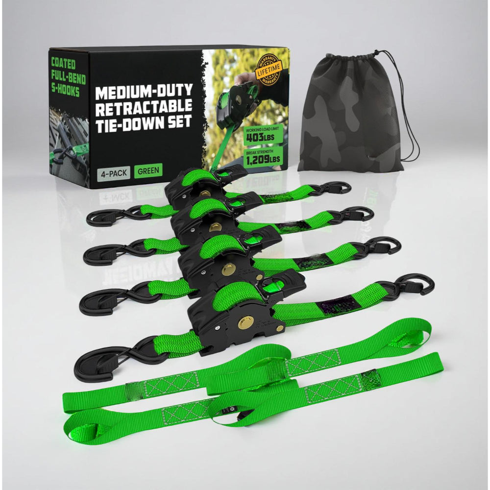 Secure Cargo Tie Downs Heavy Duty Ratchet Strap Set