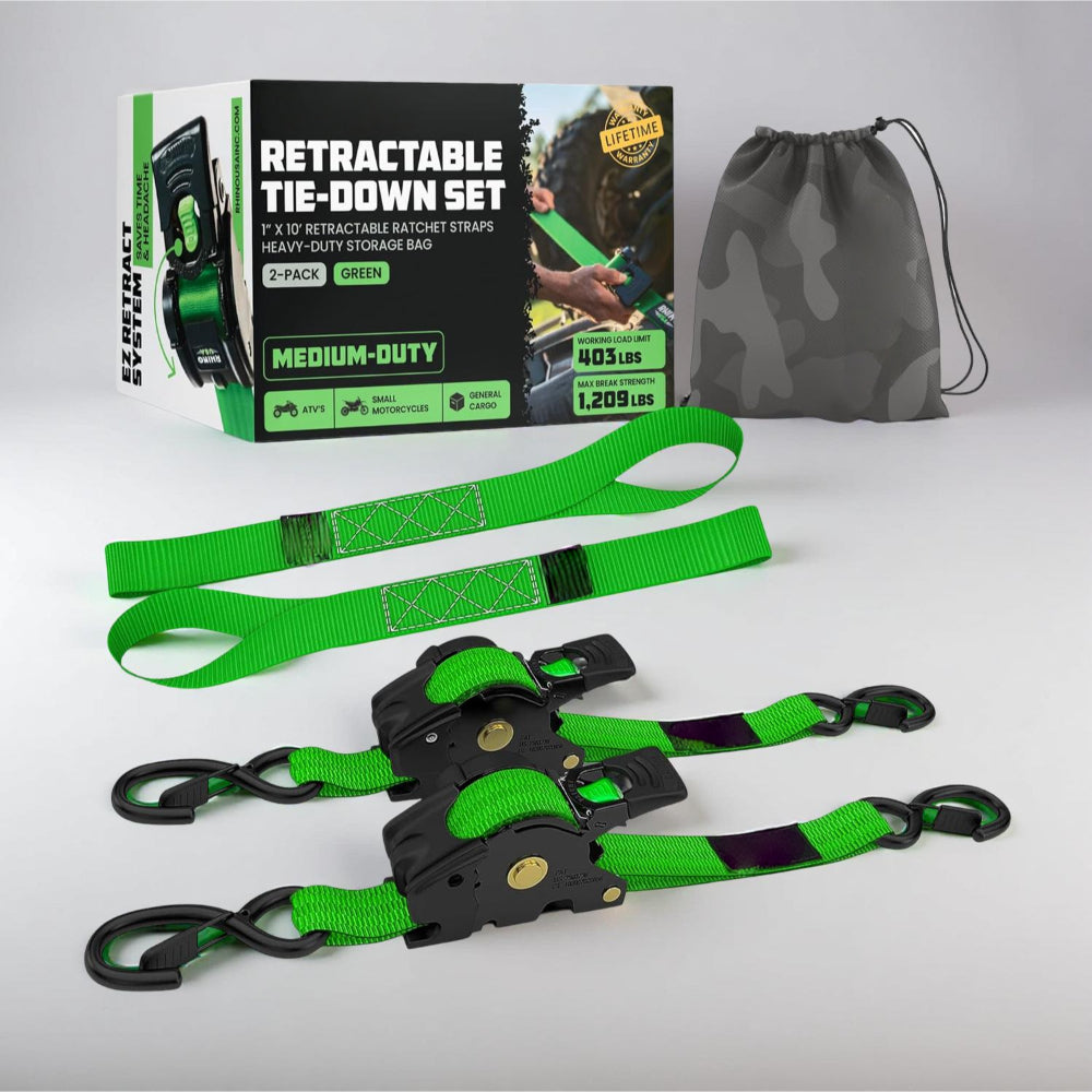 Secure Cargo Tie Downs Heavy Duty Ratchet Strap Set