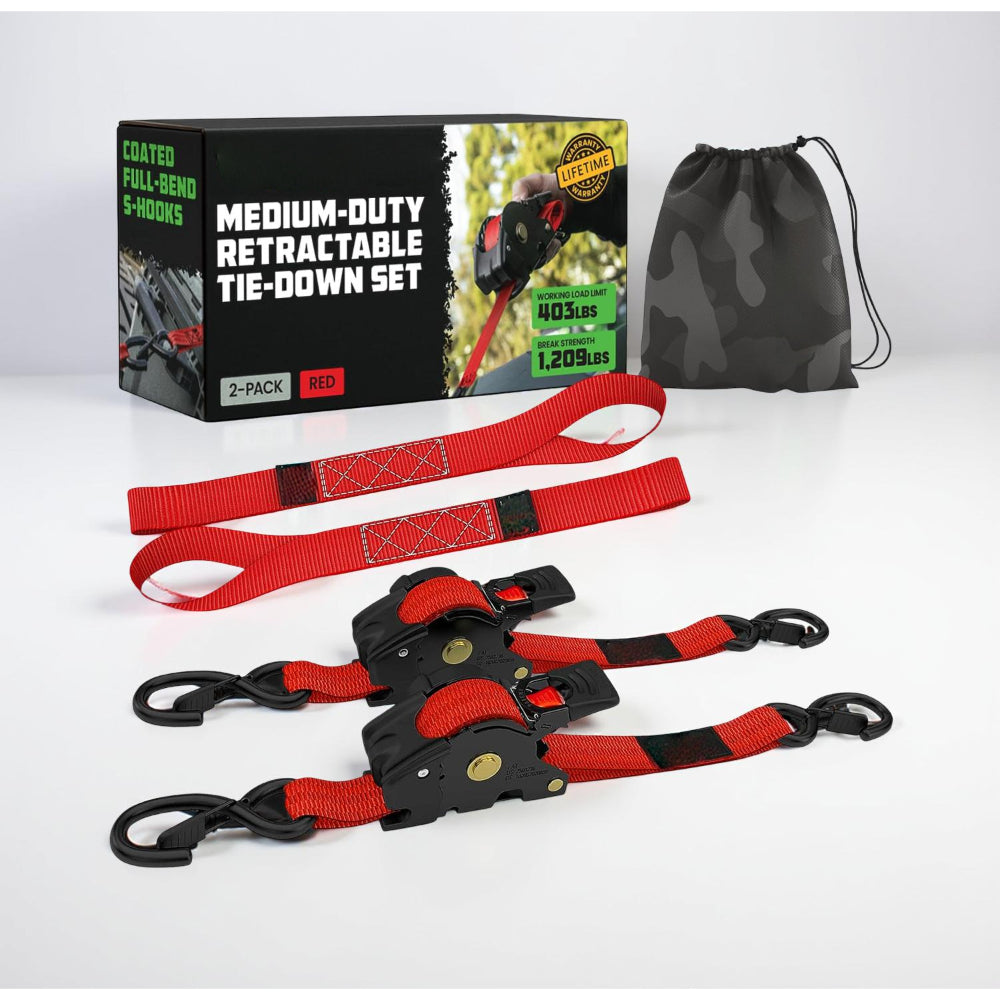Secure Cargo Tie Downs Heavy Duty Ratchet Strap Set
