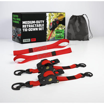 Secure Cargo Tie Downs Heavy Duty Ratchet Strap Set