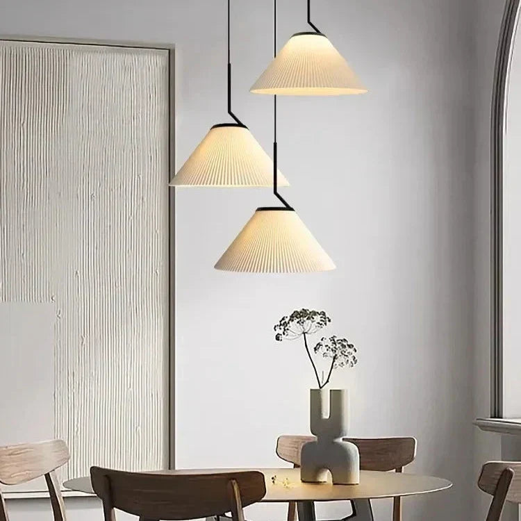 Creamy Fabric Shade Pendant Ceiling Light - Lusomart