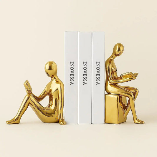 Decorative Book Holder Sculpture Pair - Lusomart