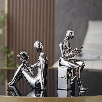 Read & Rest Bookend Sculpture Set Inovessa