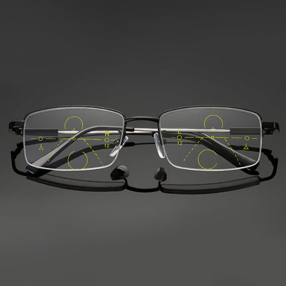 Prescription Reading Glasses with Adaptive Titanium Frames
