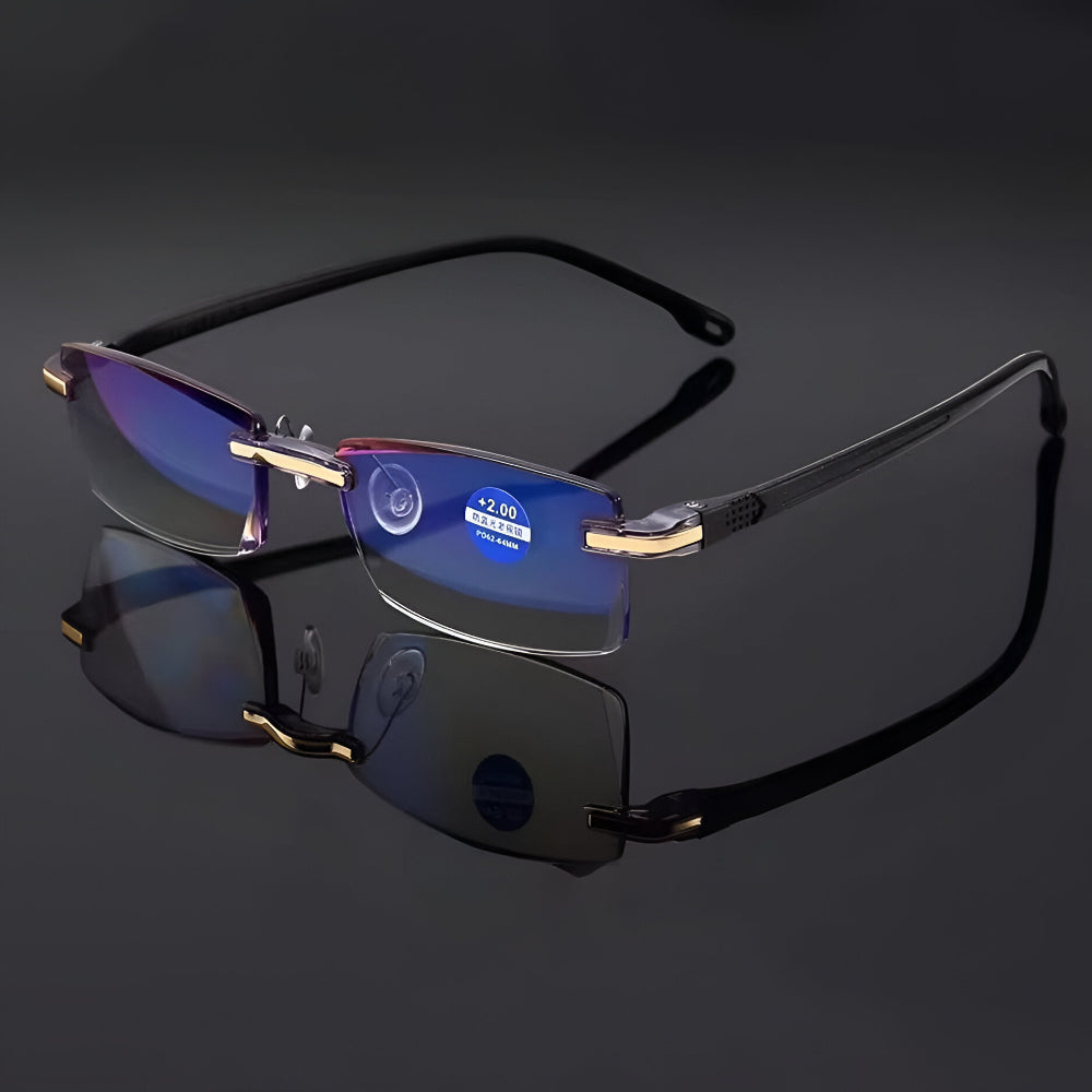 Prescription Reading Glasses with Adaptive Titanium Frames