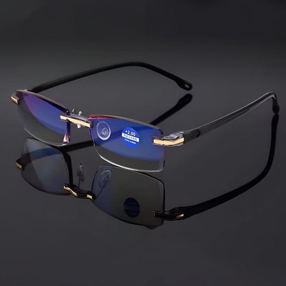Prescription Reading Glasses with Adaptive Titanium Frames