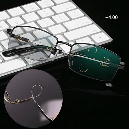 Prescription Reading Glasses with Adaptive Titanium Frames