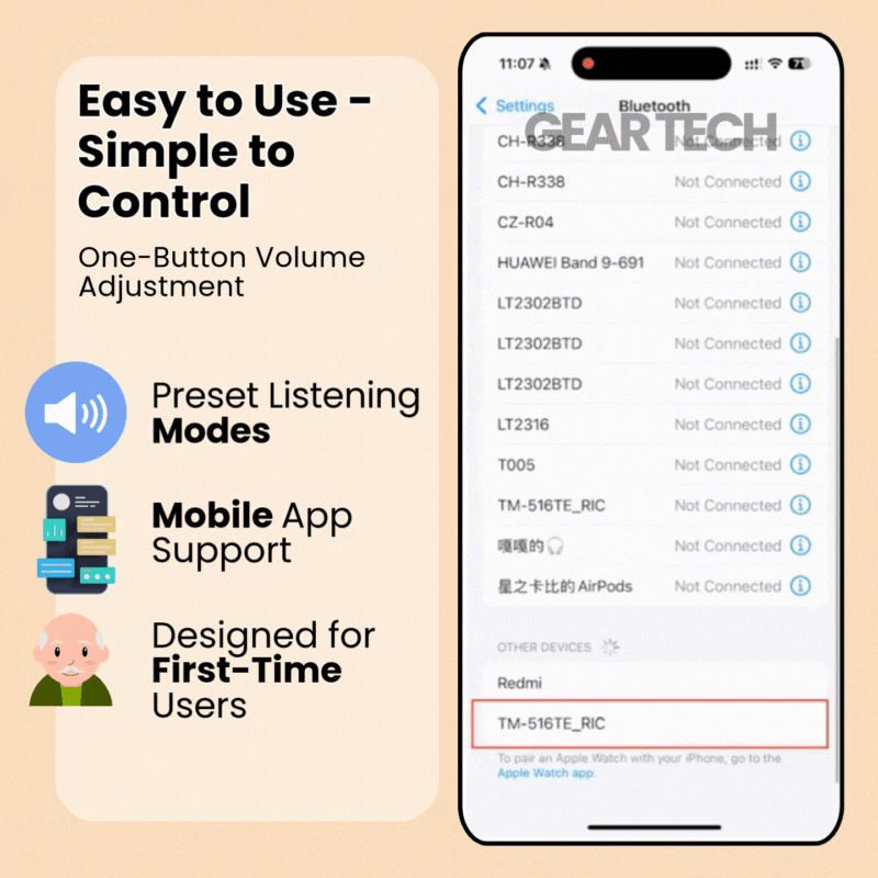 Digital Rechargeable Behind Ear Hearing Aids With Noise Reduction