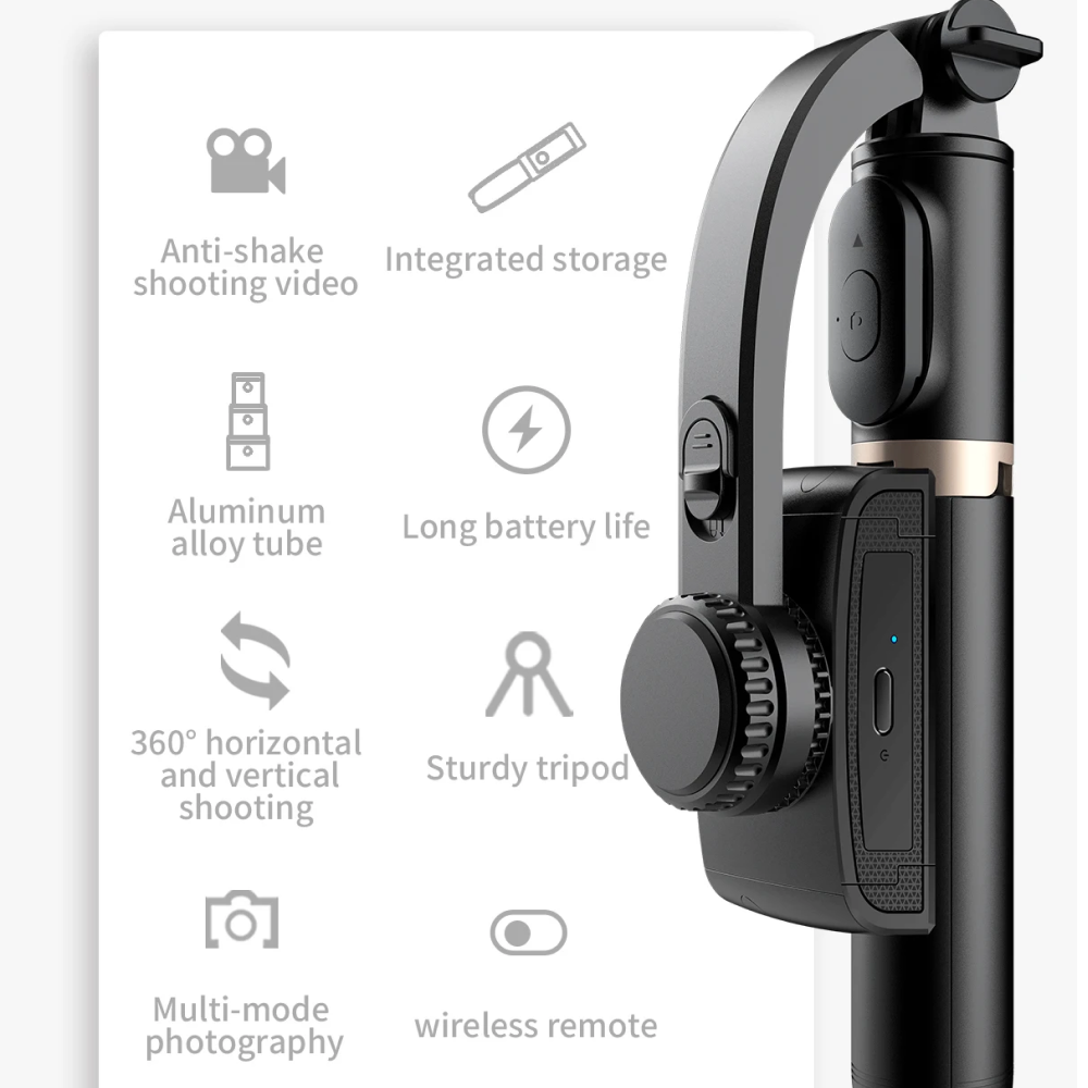 Portable Phone Camera Stabilizer Tripod Selfie Stick