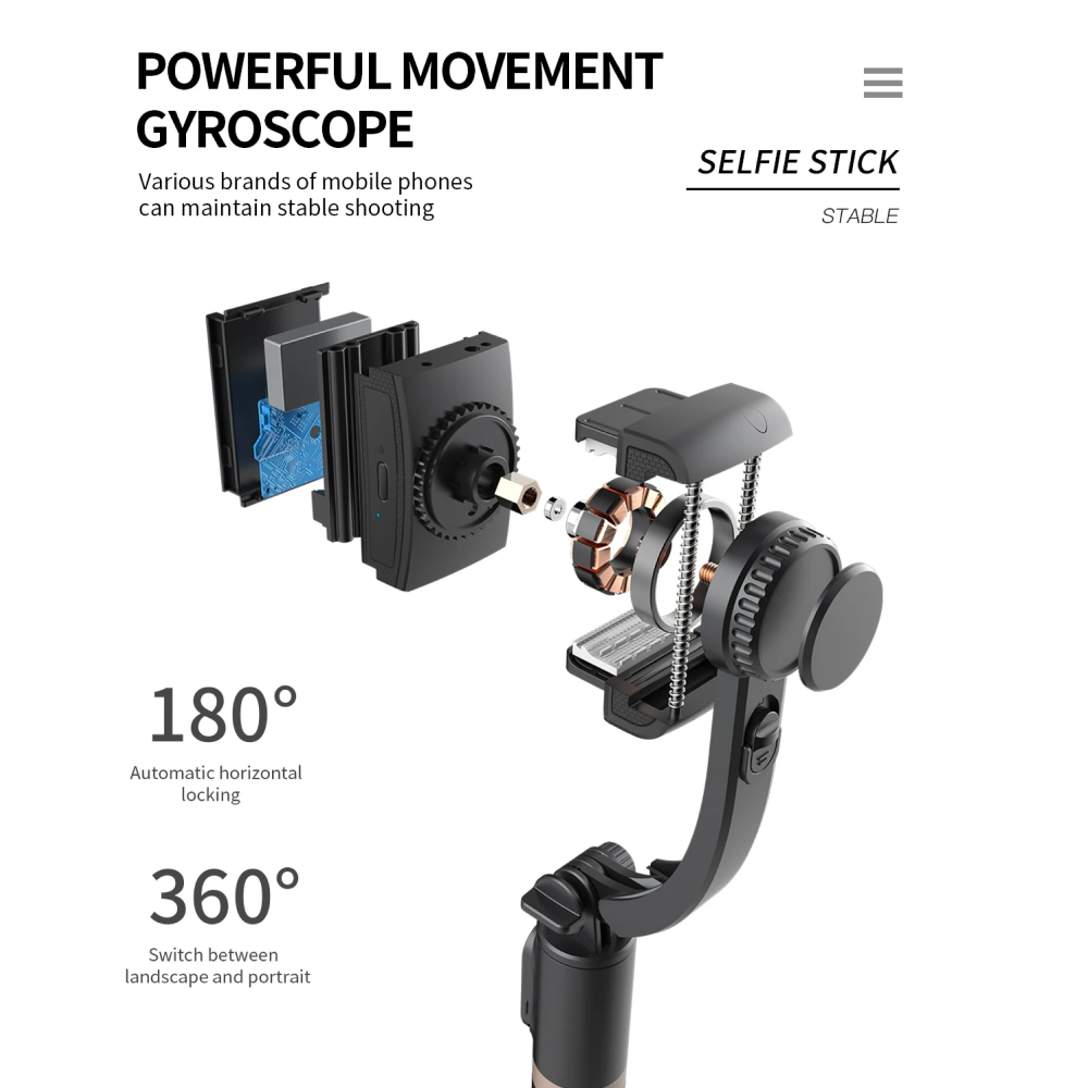 Portable Phone Camera Stabilizer Tripod Selfie Stick