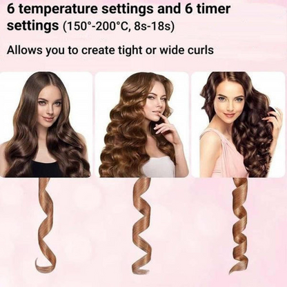 Professional Ceramic Curling Wand with Adjustable Heat