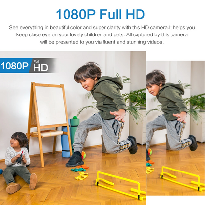 Compact 1080P WiFi Security Camera with Wide Night View