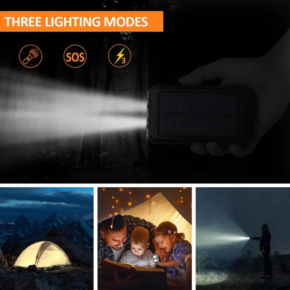 High Capacity Solar Waterproof Power Bank Charger