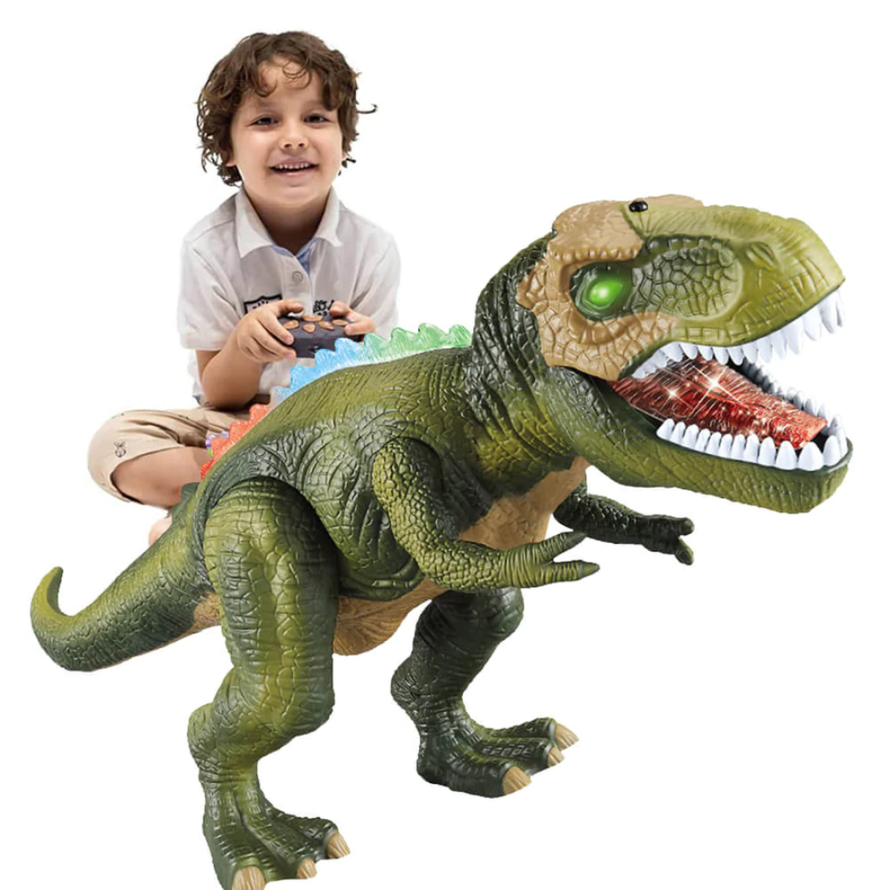 Remote Control Dinosaur Toy Walking Roaring Lights Interactive 4