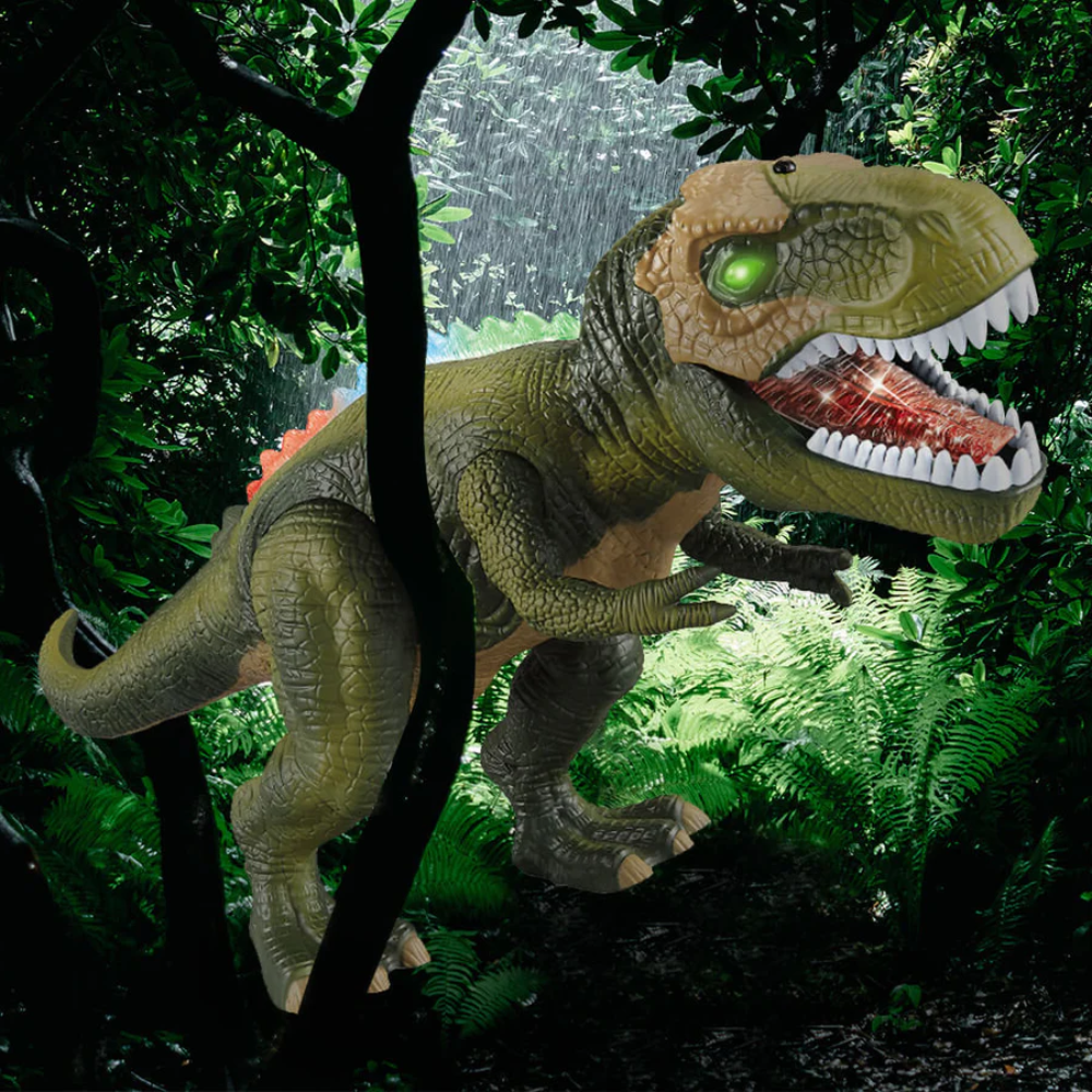 Remote Control Dinosaur Toy Walking Roaring Lights Interactive 6