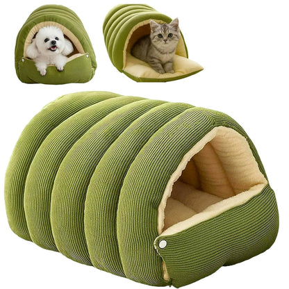 Cozy Cat House with Soft Fleece Lining - Lusomart