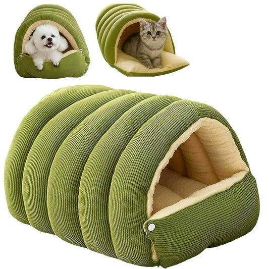 Cozy Cat House with Soft Fleece Lining - Lusomart