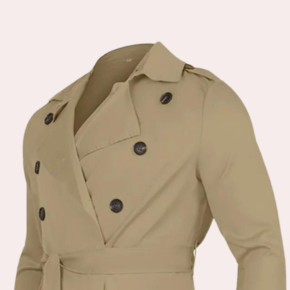 Rens | Water-Resistant Trench Coat for Men with Streamlined Structure 3