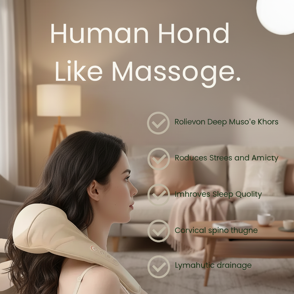 Relaxing Heat Knead Neck Massage Pillow