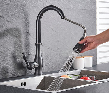 Brushed Stainless Steel Kitchen Sink Faucet