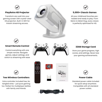 Ultimate Retro Gaming Projector with 110000 Classic Games