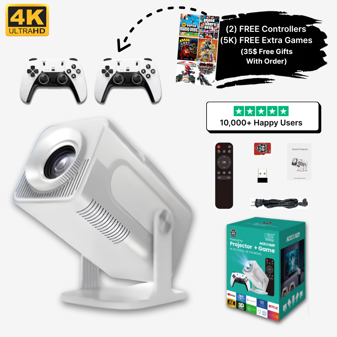 Ultimate Retro Gaming Projector with 110000 Classic Games - Lusomart