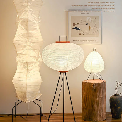 Asian Style Rice Paper Floor Light